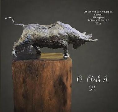 fibre glass sculpture- at the war